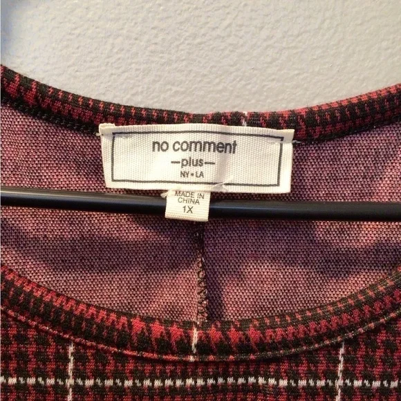 Red black 3/4 Sleeve 1x Ladies Dress (0005) - Picture 4 of 8